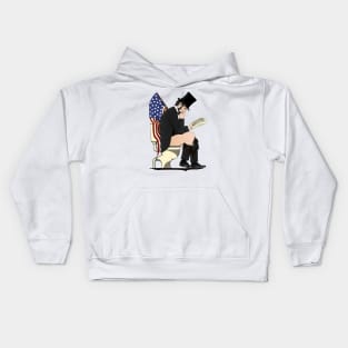 Abraham Lincoln on the Toilet Kids Hoodie